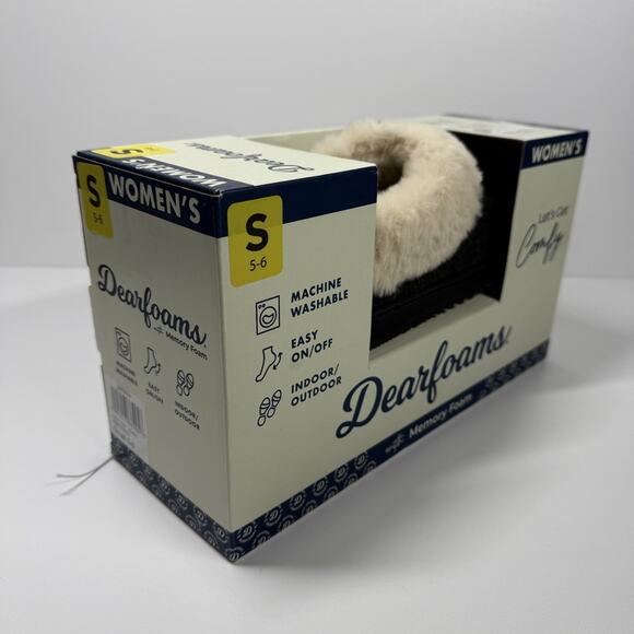 NIB •  Dearfoams women’s Memory Foam Slipper Size: 5-6 - Picture 5 of 8